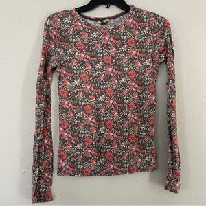 Prince & Fox Pink Floral Long Sleeve T-Shirt Blouse Casual Spring Large